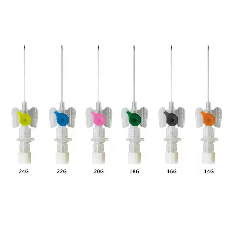 PET Animal IV Cannula butterfly type with injection port for veterinary use pet care
