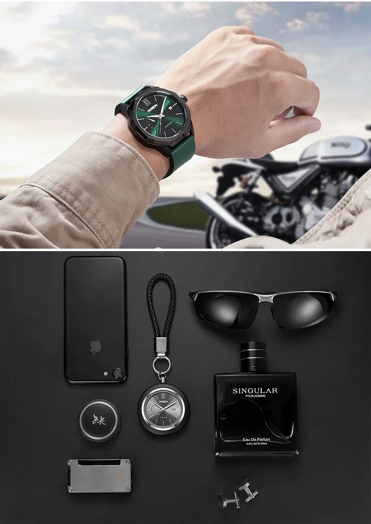 Special  316L Stainless Steel Pocket Rubber Strap Auto Miyota Movement 50 BAR Water Resistance Luxury Mechanical Watch