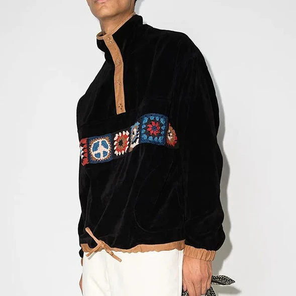New design Nange clothing custom logo oem organic cotton street fashion long sleeve color matches oversized black men jacket