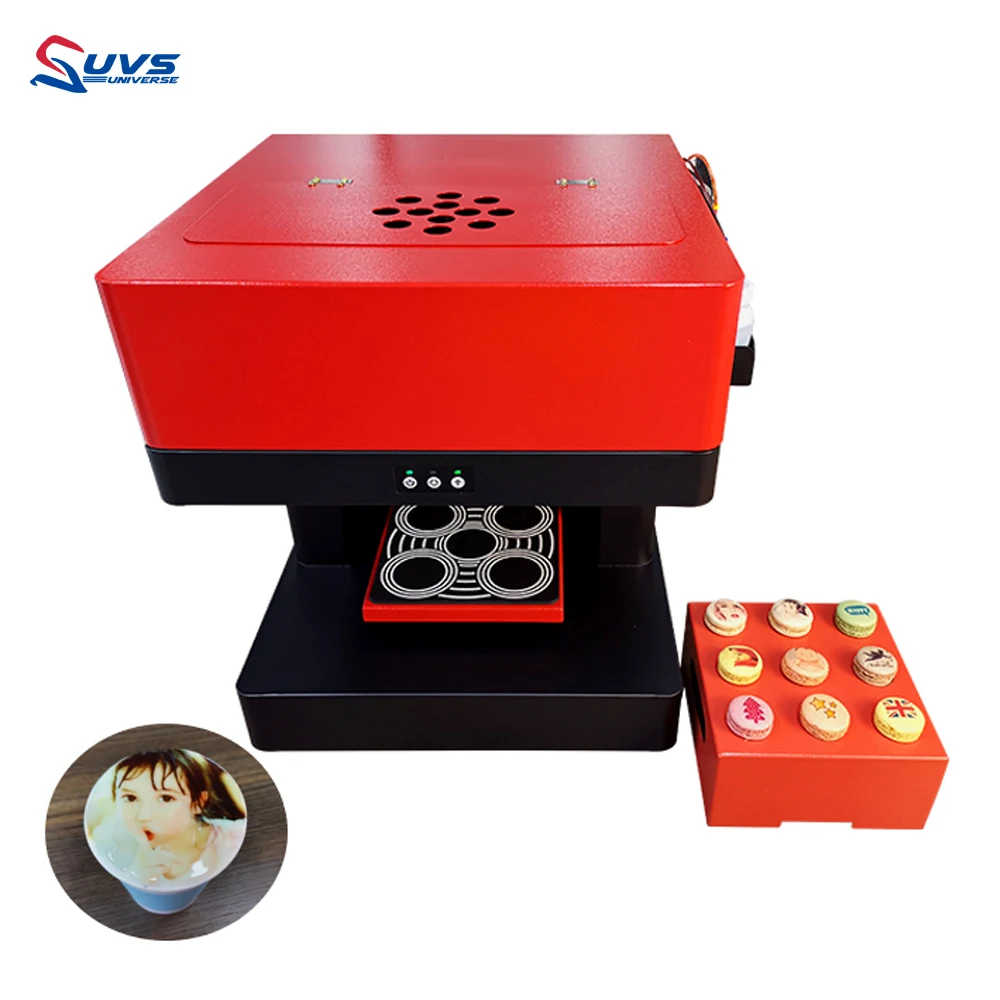 Hubei UVS 4 Cups Coffee Printer Printing Machine Chocolate Cake Selfie Photo Art Coffee Printer