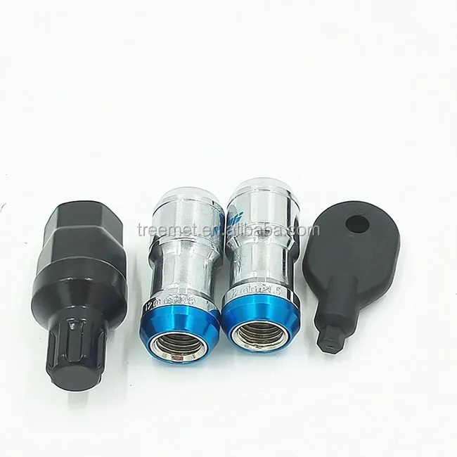Blue Cone Seat Style Nut 20pc + 2 Special Key m12 x 1.5 For Hyundai