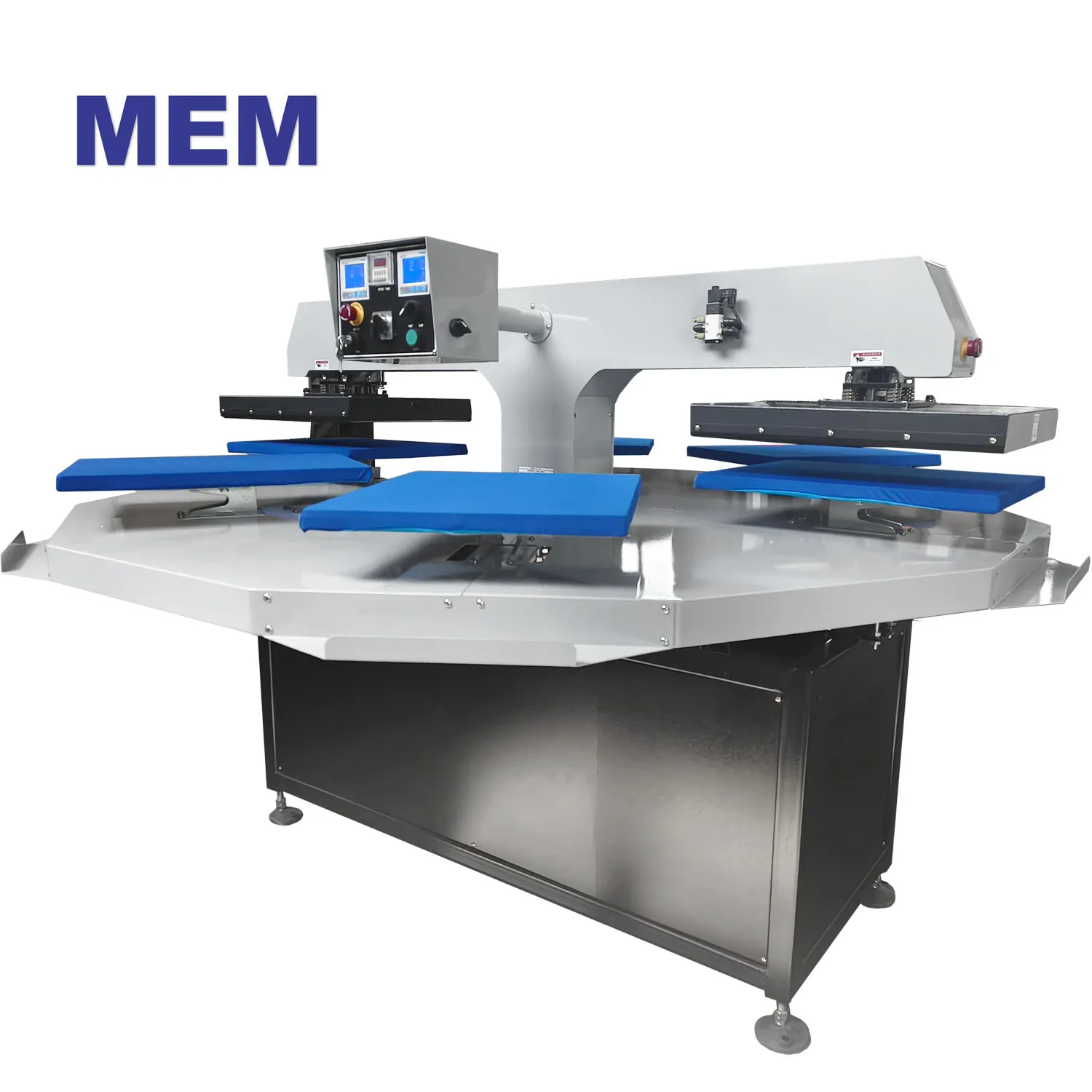 TZ6-4050 professional heat press manufacturer MEM 2 head rotary 6 stations printer machine