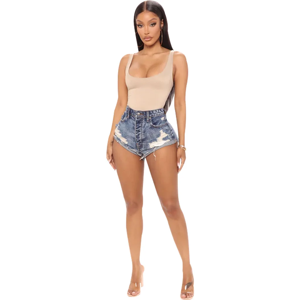 NEW Arrival Hot Shorts Girls Sexy Tight Jeans Ladies Sexy Ripped Short Jeans Fashion Denim