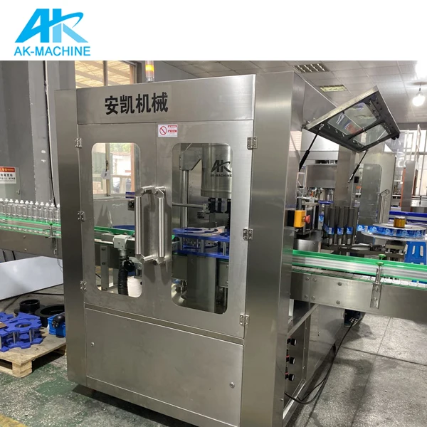 AK-HMR8 Automatic OPP Hot Melt Glue Labeling Machine Sticker Labeling Machine For PET Bottle Laber Sticker Round