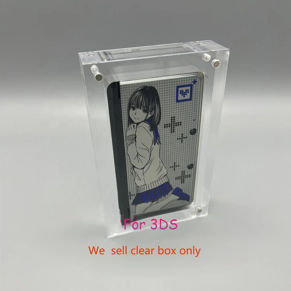High quality  Transparent Storage Magnetic Acrylic box For 3DS  Game Console Cover Shell Box Display Stand game Accessories