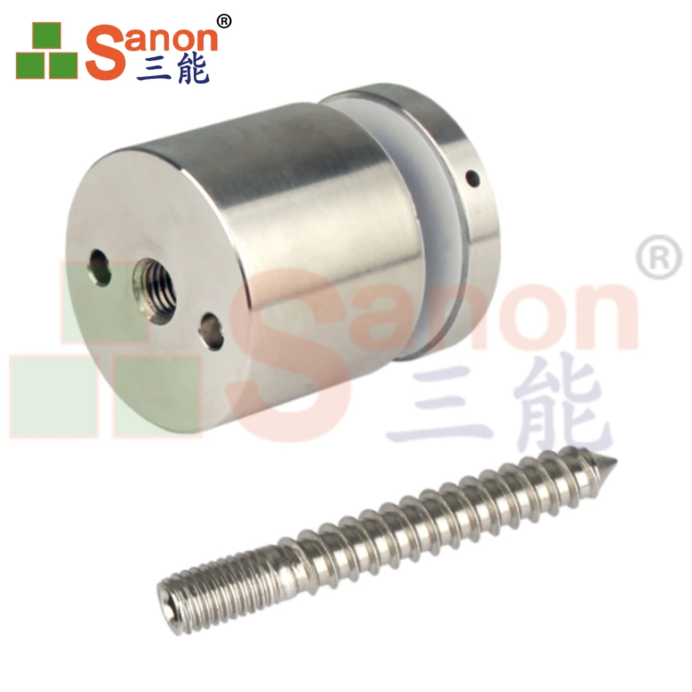 SANON Glass Balustrade Stair Fitting Glass Spacer Solid Wall Mounted Stainless Steel Standoff