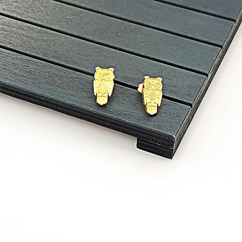 Owl earrings cute simple light luxury niche original design 2022 new ear jewelry