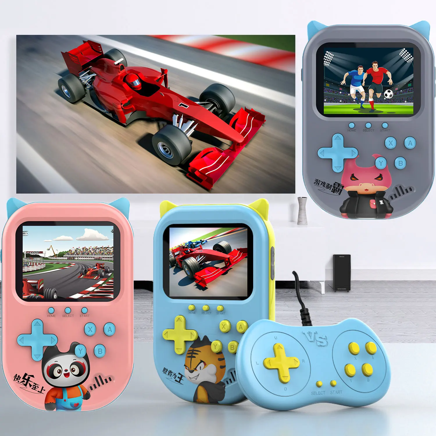 500 in 1 portatil double handheld player 3.5 inch sup mini retro console TV game box classic consola de video juegos gamebox