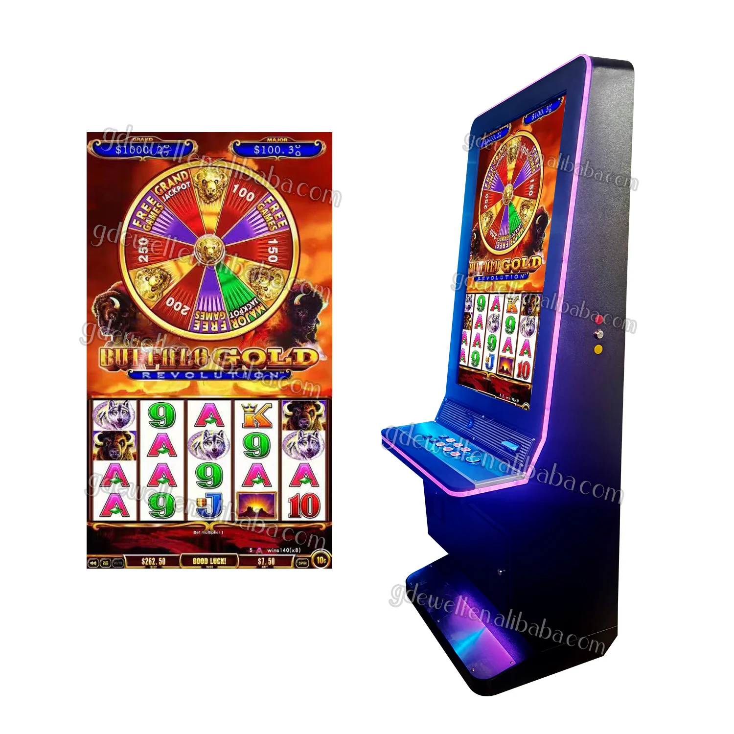 Hot Buffalo Gold slot machine slots game high profit has jackpot it can use for vertical and curve screen casino for sale