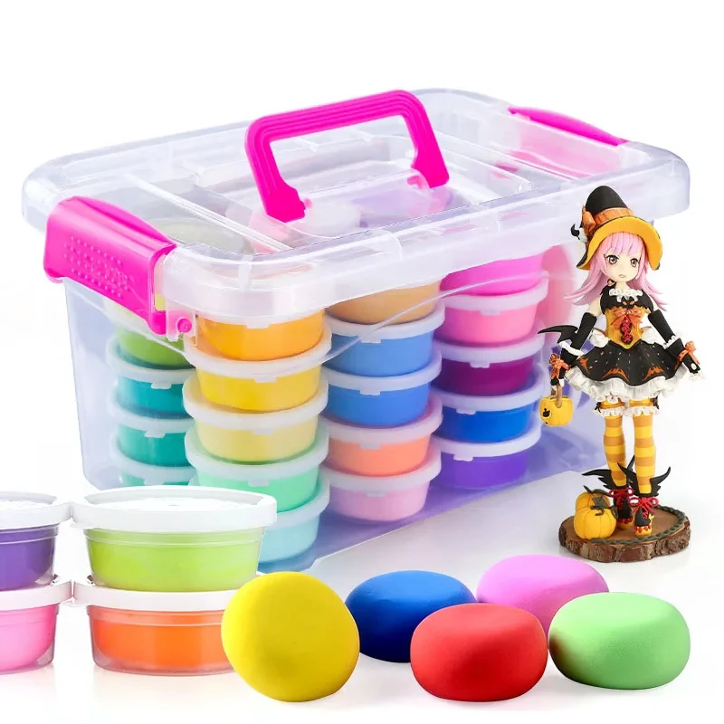 36 Colors DIY Light Clay Intelligent Plasticine And Tools kit Sets Modeling Polymer Clay Slime Toy For Kids Gift
