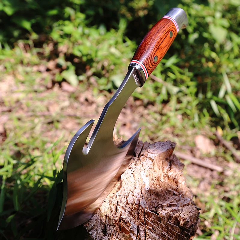 camping Handmade Colorful Wooden Handle Portable Multi functional Outdoor Hunting Survival Camping Wooden Axe Tools in Stock