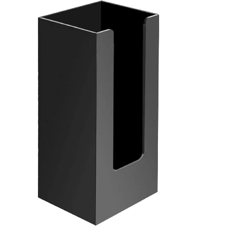 wall-mounted compartment Transparent acrylic coffee cup display stand simple black transparent acrylic paper cup holder