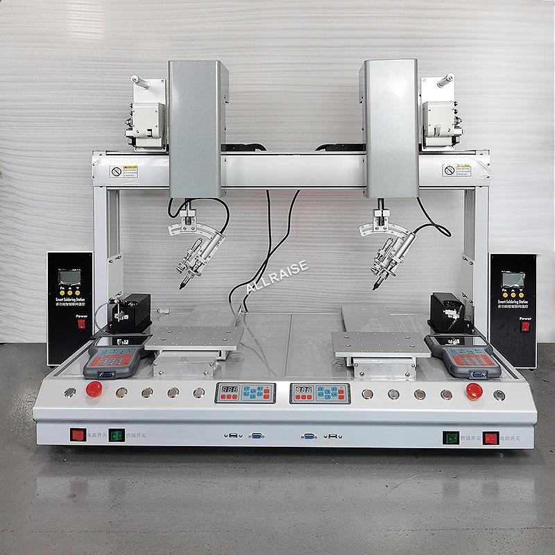 Double Iron Head Soldering Machine BBA Dual Platform Welding Equipment PCB Soldering Robot Automatic Soldering Machine