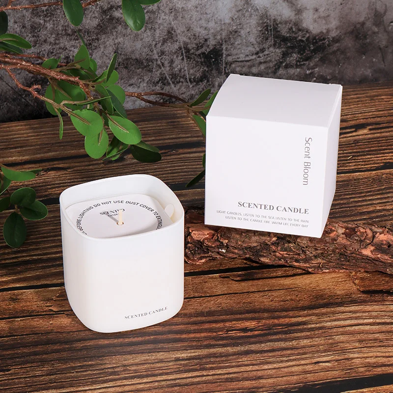 Custom Design Luxury Private Label Glass Jar Scented Candle Soy Wax For Home Fragrance