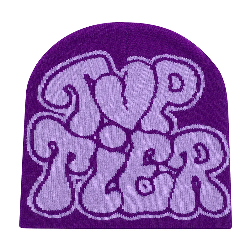 Custom Manufacturing With Logo All Over Print Designer Acrylic Unisex Graphic Style Jacquard  Beanie Hats