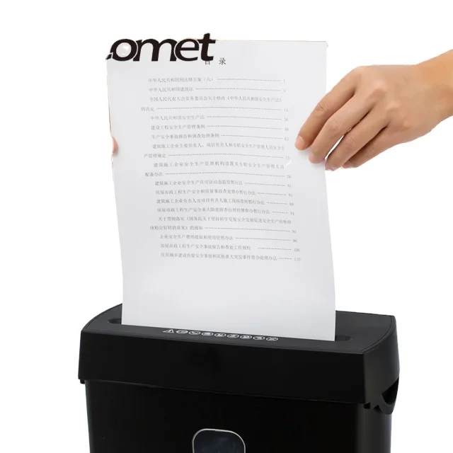 Portable 6 Sheet Mini Paper Shredder Manual Cross-Cut Shredder Office Home 7L Capacity Lift-Off Head Card Paper CD Made Plastic