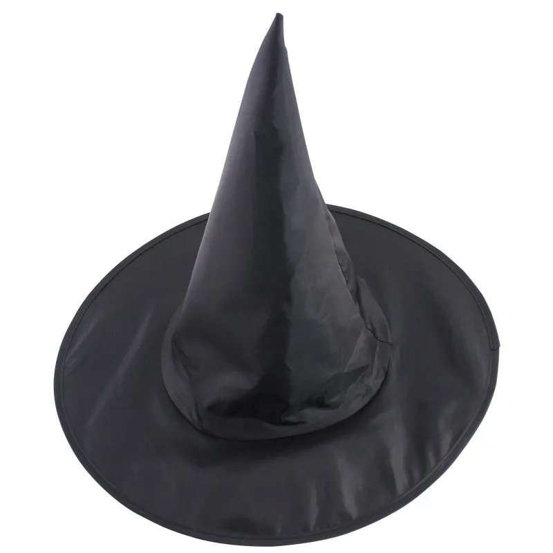 Black Oxford pointed magic hat Halloween witch hat black wizard hat