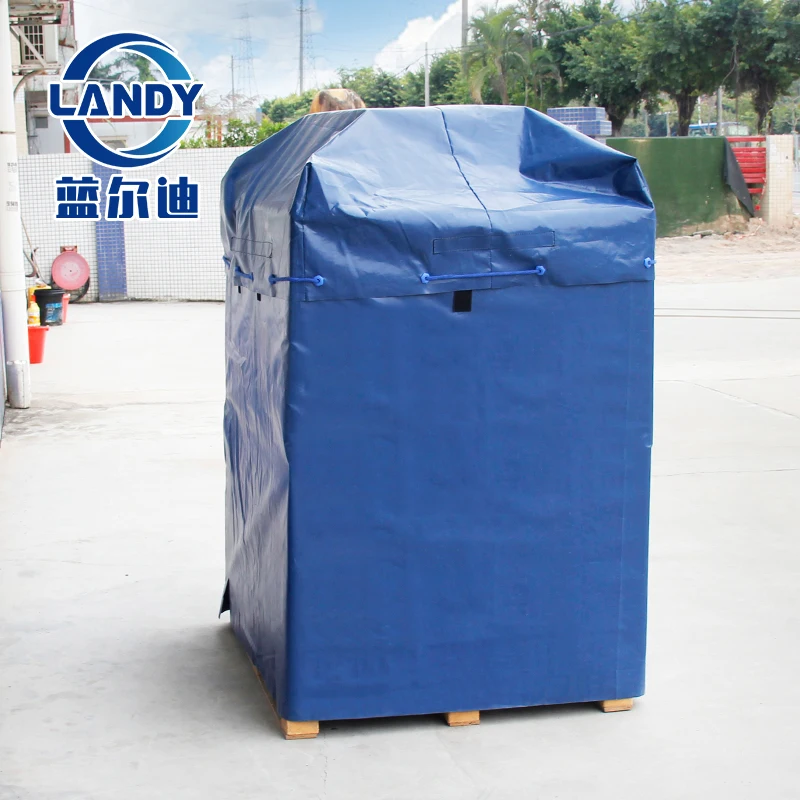Waterproof Blue Color Pvc Pallet Cover For Goods Transportation