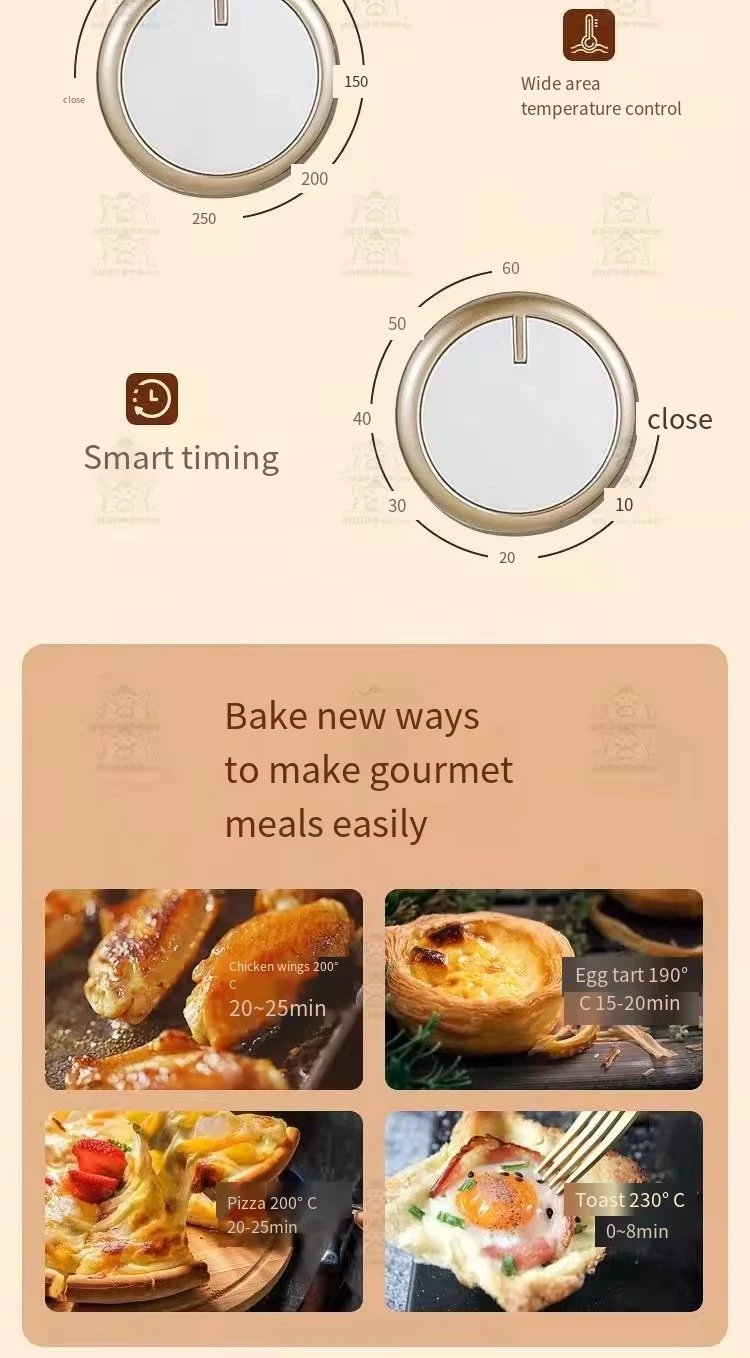 12L Electric Oven Household Small Multi-Functional Baking Oven Bakery Mini Automatic Small Oven