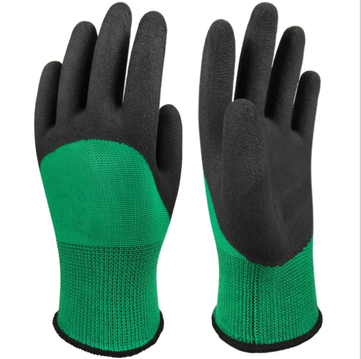 China Supplier Cotton Or Polyester Knit Anti-static Latex Coating Working safety Gloves for household