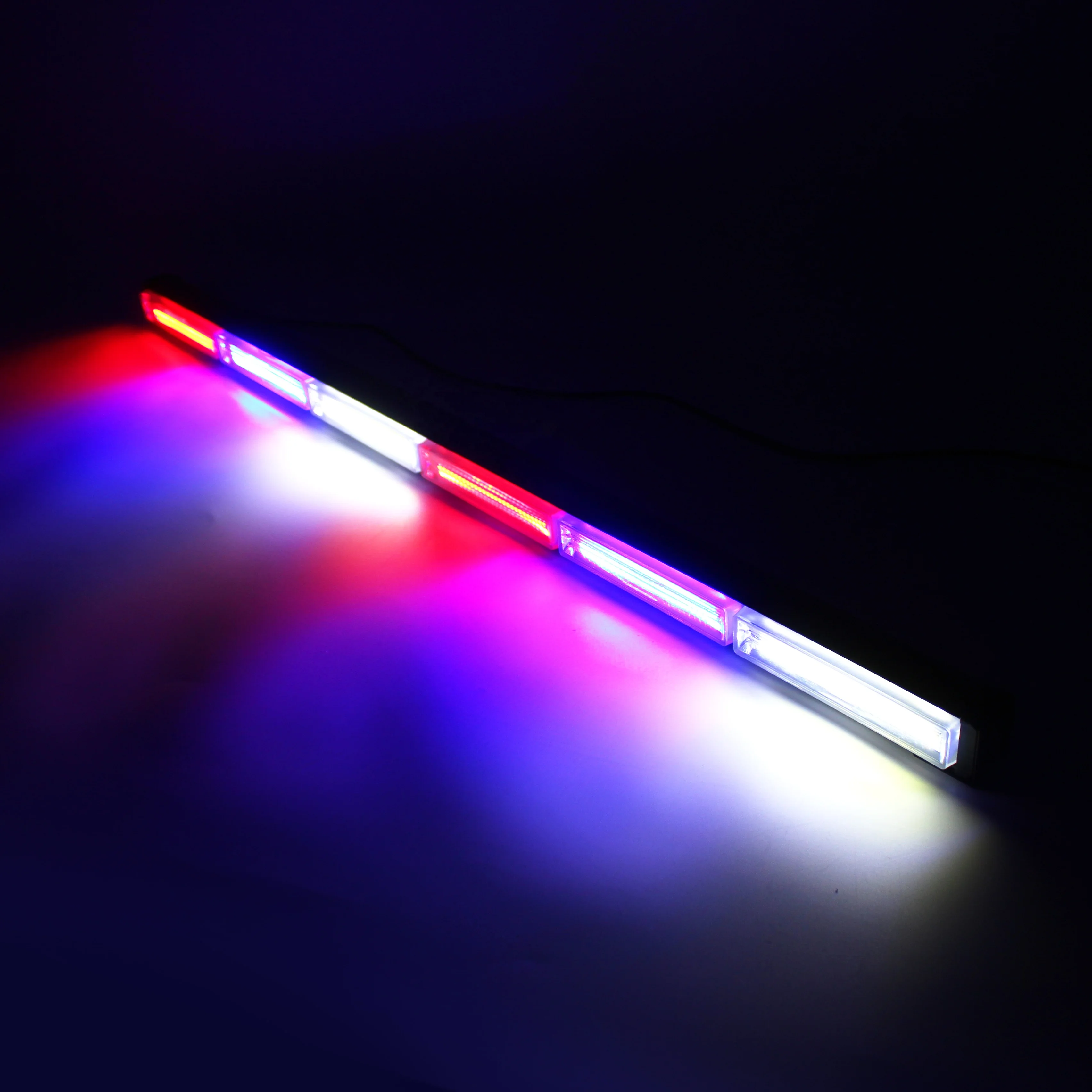 Amber  white Blue 12' to 46' COB  Clear LED Light Bar Flash Emergency Warning Strobe Light Bar for Truck SUV Off road