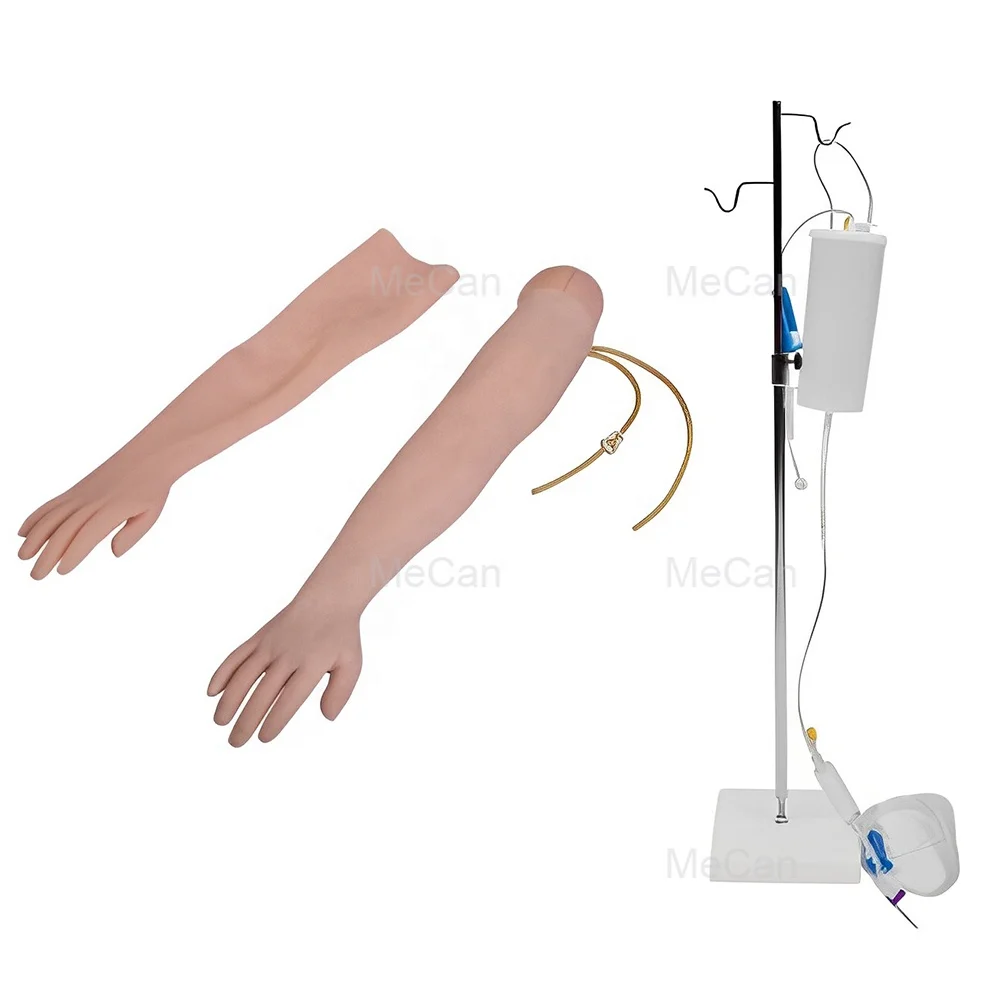 Venipuncture & Intramuscular Injection Arm Model Medical IV Drip Practice Arm Injection Training Manikin