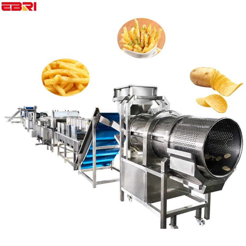 Full- Automatic Fried Potato Chips Production Line Frozen Patatos French Fry Potato Production Line Chip Make Machine