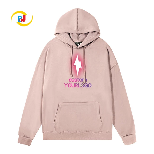 manufacturer custom high quality unisex hoodies 100% cotton reverse side looped fabric hoodies