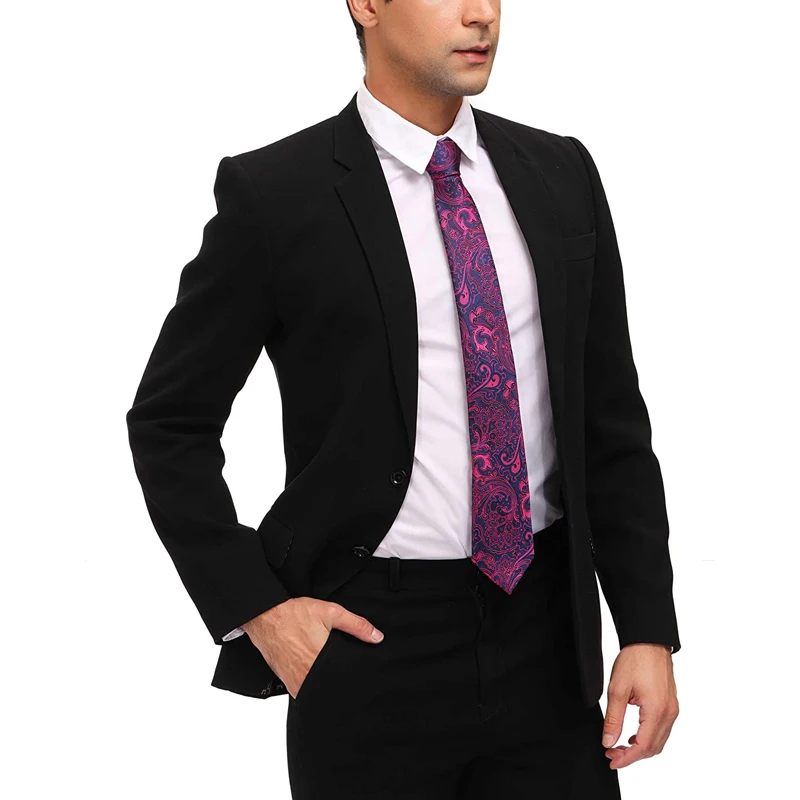 
Perfect Nostalgic Retro Style High Quality Jacquard Business 100% Pure Silk Neck Ties 