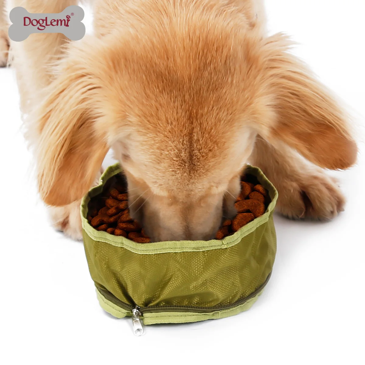 Trade Assurance DogLemi Eco-Friendly Stocked Foldable Portable Round Shape Dog Bowl