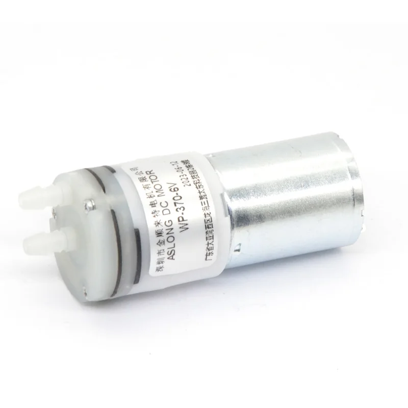 ASLONG WP-370 6V 12V high-power small micro water pump with intake and exhaust ports, low noise water pump motor