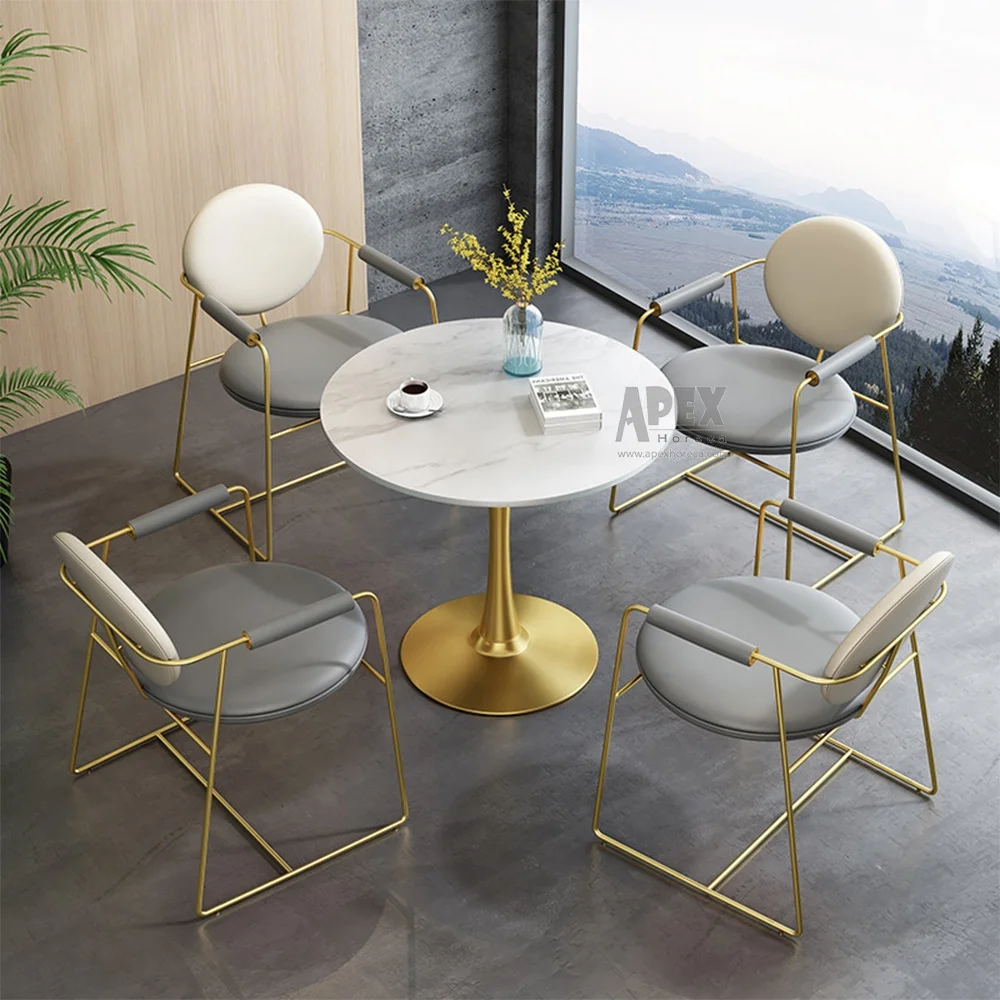 Modern table top premium material slate gold frame sectional stainless steel base coffee table leg