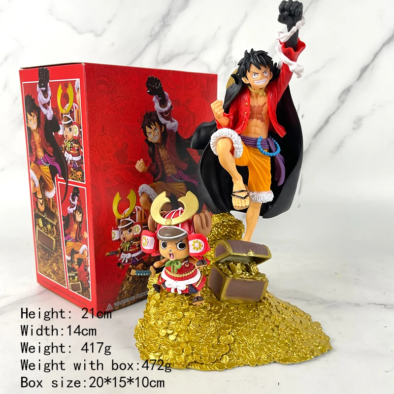 Anime Golden Base Luffy Zoro Nami Action Figures Anime Collectible Model PVC Figures with Box Wholesale Kids Toys