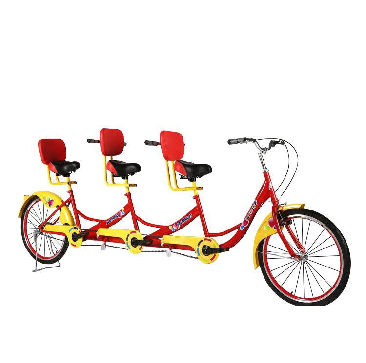 Sightseeing tourist recreational vehicles adult 3 4 person 24 26 inch beach cruiser tandem bike for adults