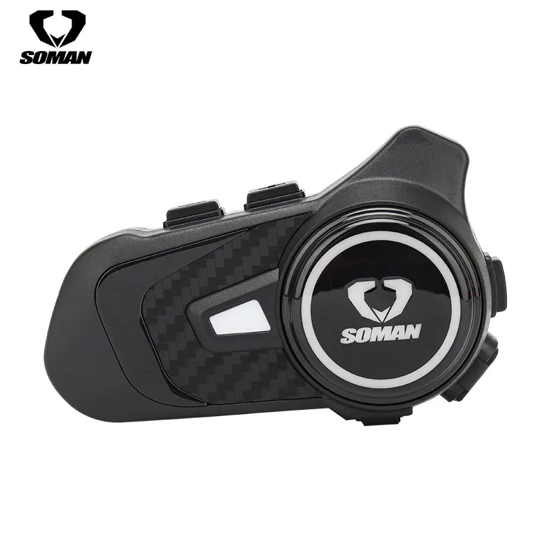 VIP SOMAN BT Intercom Headsets Motorcycle helmet 1000M Casco riders speakers Earphone walkie talkie IP67 Interphone Radio GPS S2