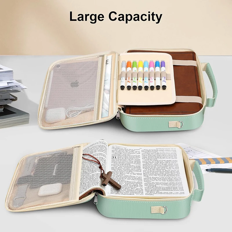 Custom Bible Cover Book Carrying Case with Shoulder Strap Bible Tote Bag