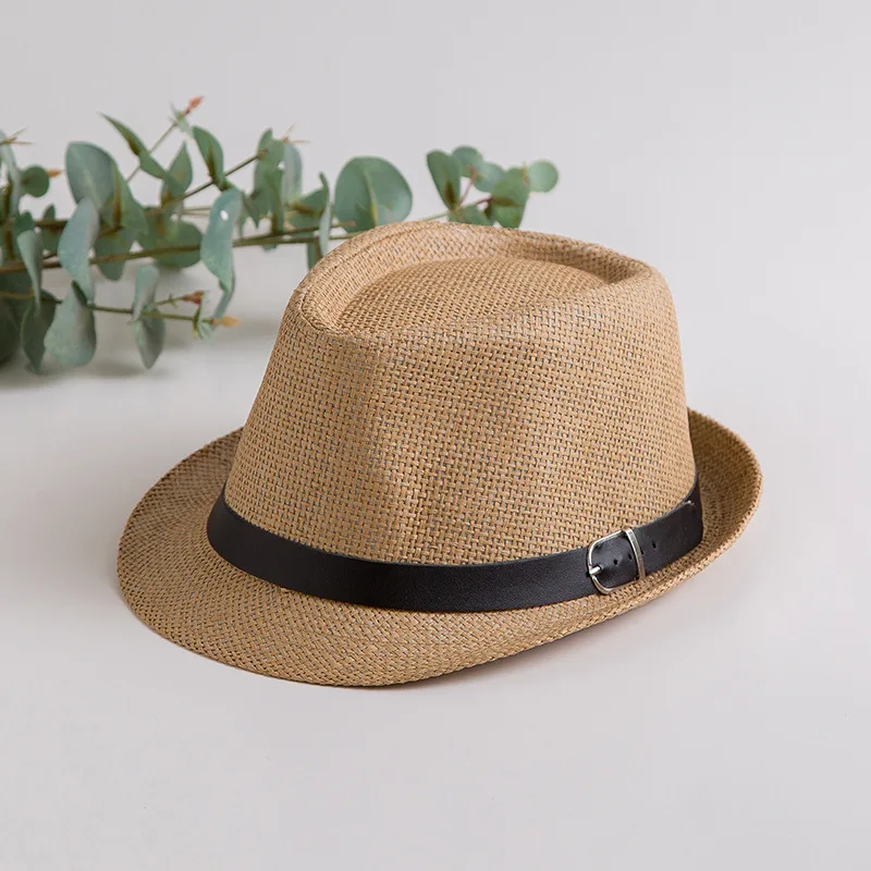 Summer Panama Hat Sun Straw Paper Turf Beach Fedora Hat