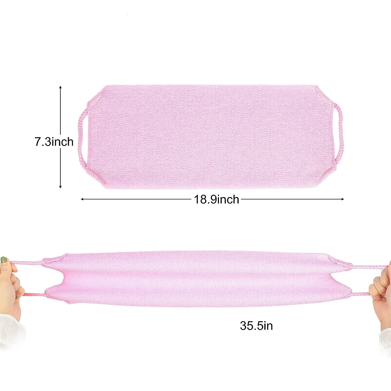 Wholesale Exfoliating Bath Back Scrubber With Rope Double Sides Back Gloves Deep Clean Body Scrub Strap