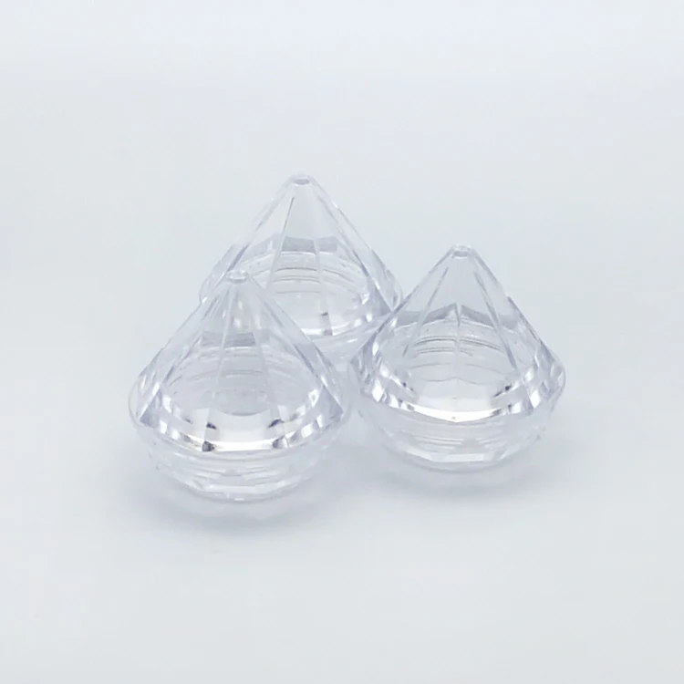 empty plastic clear 5g diamond jar