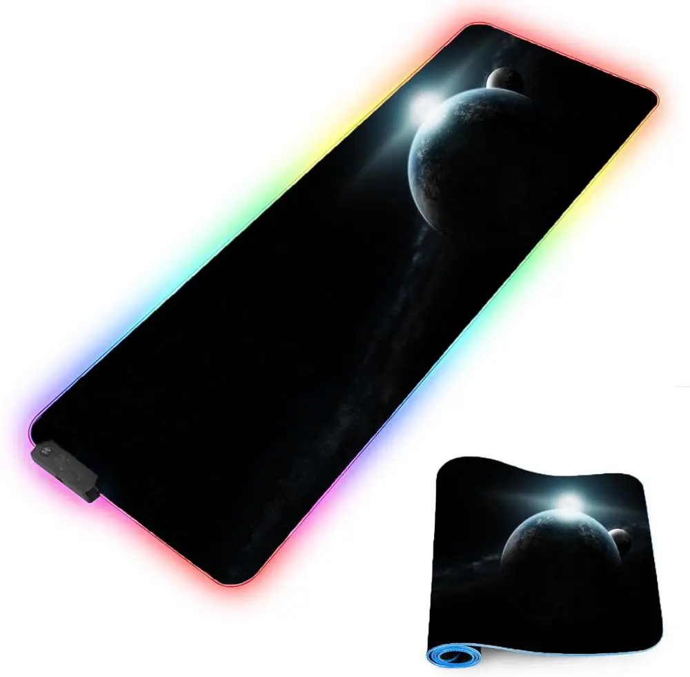  Коврик для мыши коврик RGB стола большой игровой с светодиодной подсветкой и картой на заказ