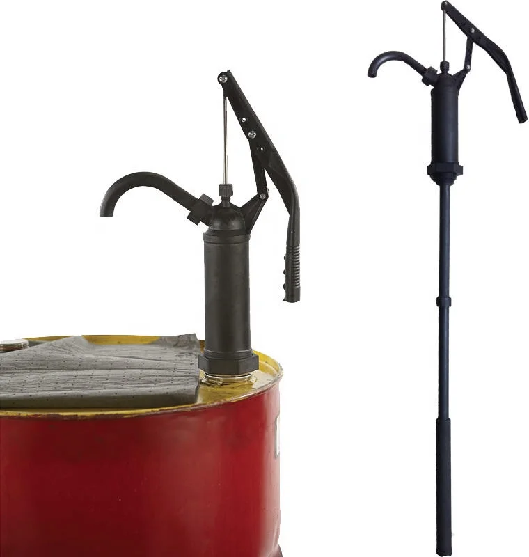 Plastic lever liquid drum portable manual oil lubrication hand handle barrel pumps for chemicals