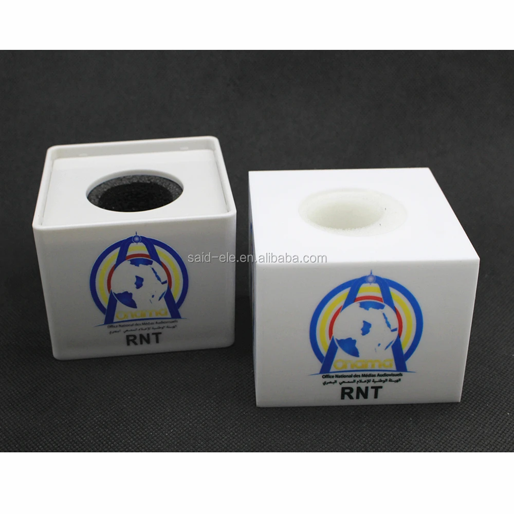 Arabian TV mic flag with custom logo printed microphone foam windscreen for outdoor TV interview