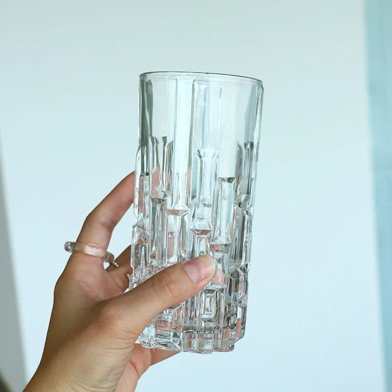 Creative clear crystal glassware Thick bottomed whiskey glass square brick glass
