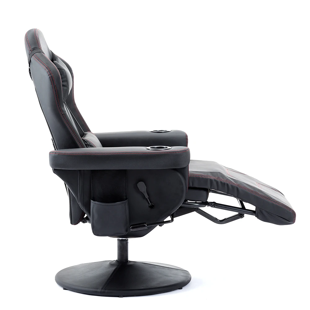 Высококачественное КОЖАНОЕ МАССАЖНОЕ игровое кресло для видеоигр, одно кресло с подставкой для ног