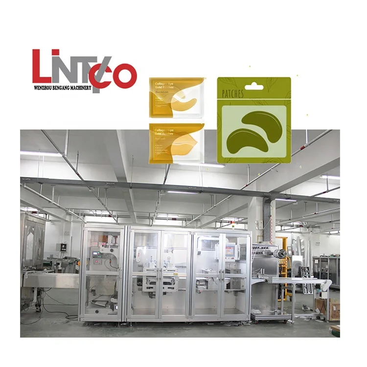 Automatic 2 Rows Eye beauty tape micro eye patch Acne pimple master patch plaster 4 sides sealing packing machine