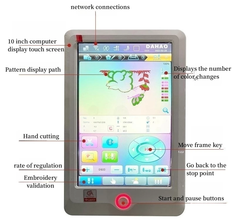 automatic embroidery single head multi 2/9/12/15 needles automatic computerized embroidery machine for hat cap tshirt