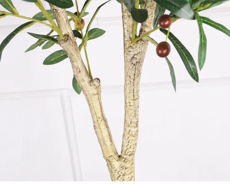 Fake Olive Tree Potted Plant Indoor Large Floor Standing Simulation Tree Bonsai Artificial Olive Tree Ornament