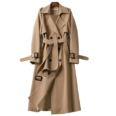 SBM New 2024 Fall Winter Wholesale Long Trench Coats Women Style Plus Size Overcoats Coat