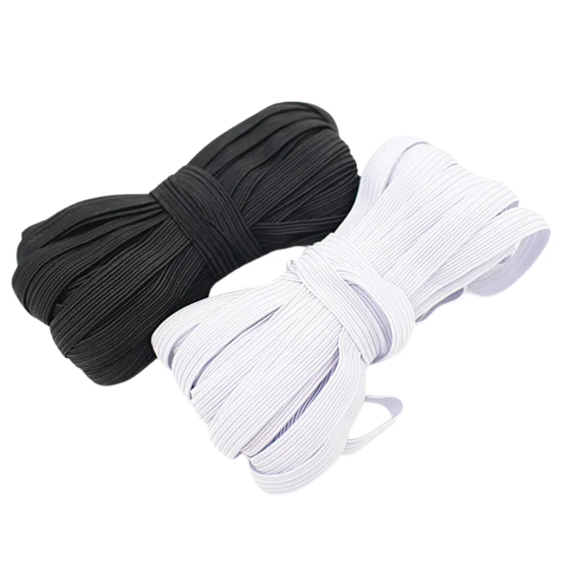 0.5CM Elastic Band White Crochet Face Mask Earloop Elastic Band Earloops for Mask flat mask ear loops knit elastic band rope