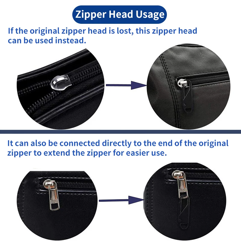 Factory Wholesale Detachable Zipper Pulls Head Universal Zipper Puller Replacements for Backpack Leather Bag Garment